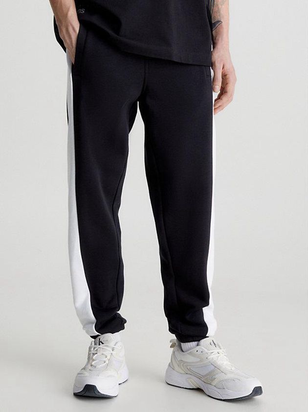 Calvin Klein USA Colour Block Mens Joggers Black 1387654-QM